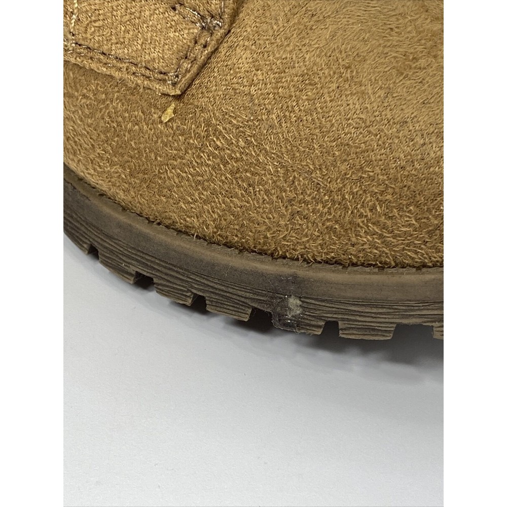 Bamboo Boots Warrior Womens Sz 6  Brown Faux Suede Fur Ankle Boots Lace Up - Picture 6 of 12